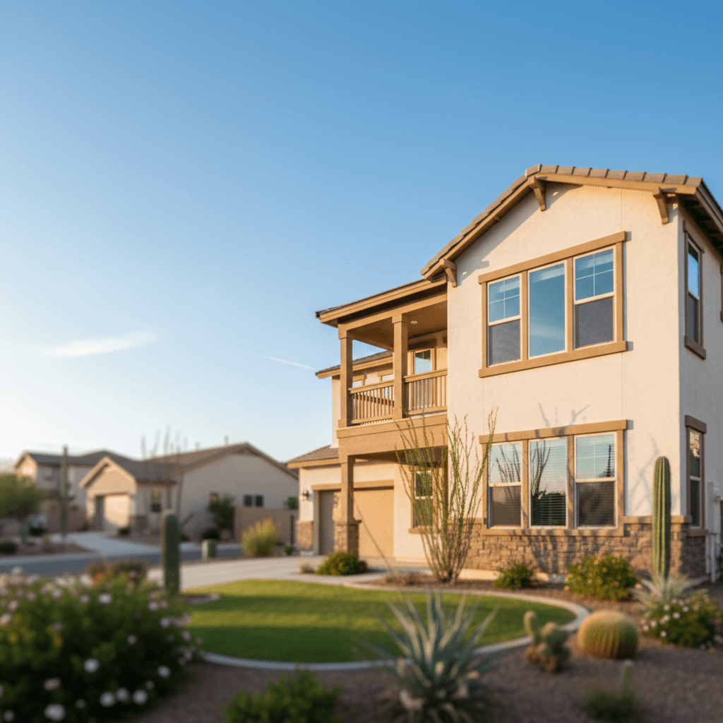 Residential home with clean windows